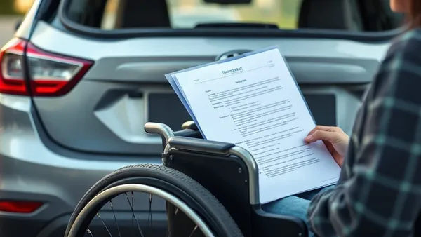 Documentos de isenção fiscal e chaves de carro sobre mesa, com calculadora ao lado