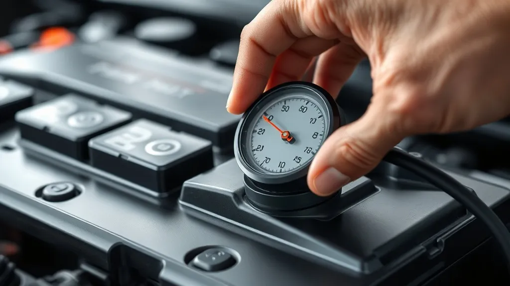 Técnico inspecionando bateria de carro elétrico usado em oficina autorizada com equipamento de diagnóstico