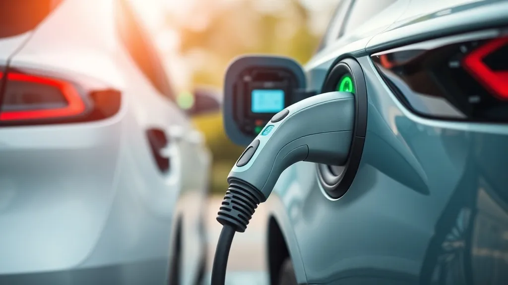 Painel de carro elétrico exibindo consumo em kWh por 100 km durante recarga noturna