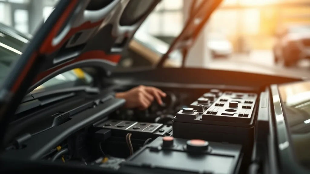 Técnico inspecionando pacote de bateria de carro elétrico em oficina autorizada no Brasil