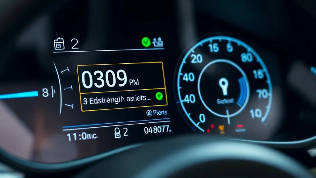 Tela de diagnóstico OBD2 conectada a carro elétrico mostrando gráfico de saúde da bateria em percentual
