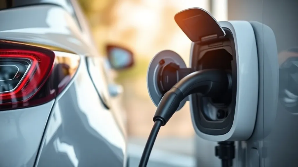 Carro elétrico com conector V2L alimentando aparelhos externos na garagem, representando a função Vehicle-to-Load no Brasil