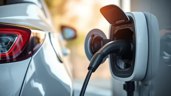 Carro elétrico com conector V2L alimentando aparelhos externos na garagem, representando a função Vehicle-to-Load no Brasil