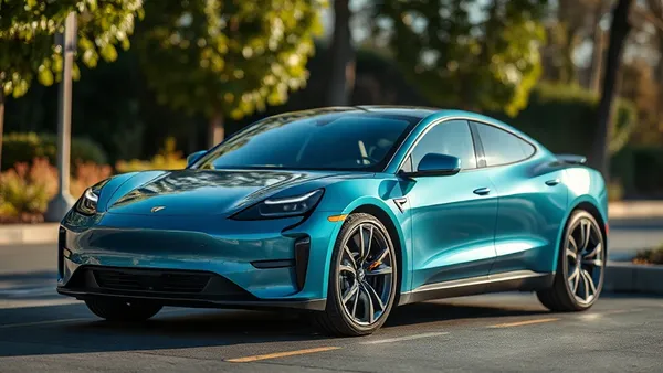 Empresário assina contrato de compra de carro elétrico com laptop e documentos sobre mesa representando aquisição PJ