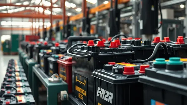 Pacote de baterias de lítio de carro elétrico em linha de reciclagem industrial