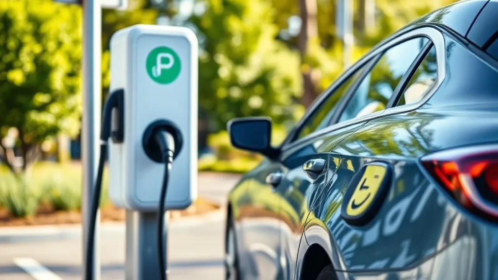 Placa de vaga reservada para recarga de carro elétrico em estacionamento